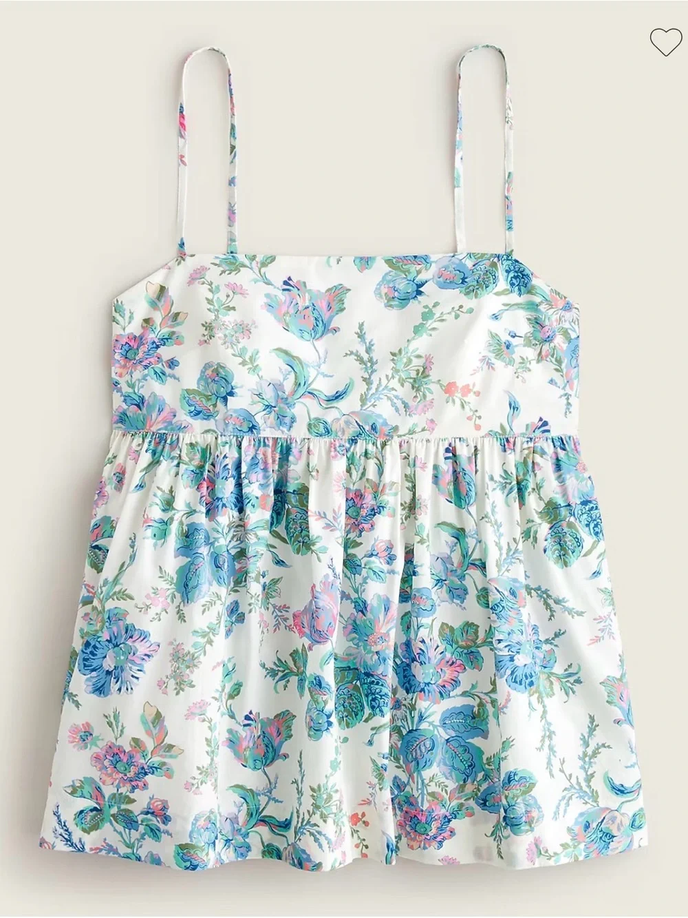NWT! J Crew 100% Cotton English Garden Printed Tank Top - size S